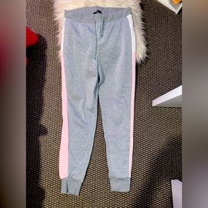 Grey Pink And White Joggers!🤍💕